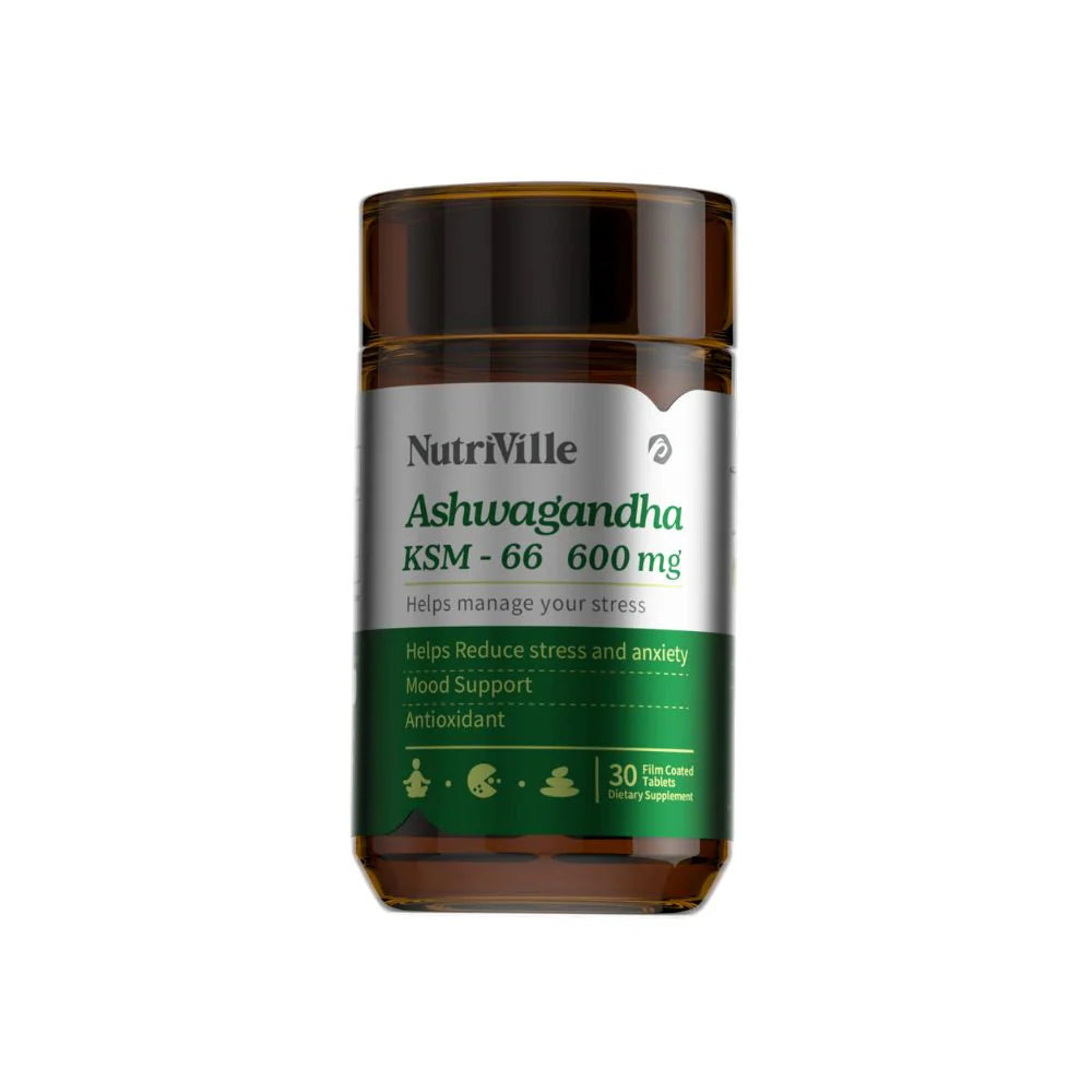 NUTRIVILLE ASHWAGANDHA KSM - 600 MG  30CAP