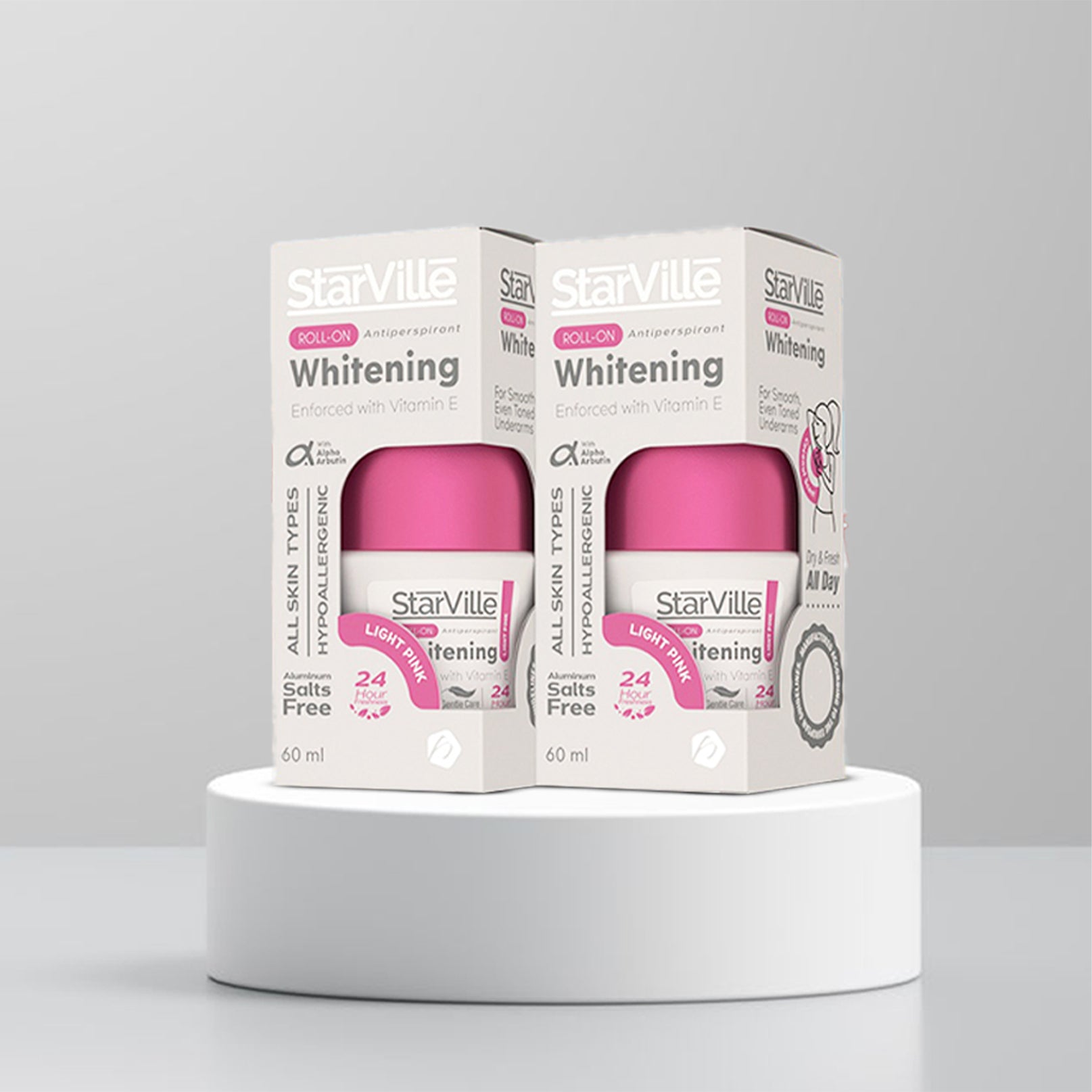 STARVILLE ROLL ON 60ML LIGHT PINK PRMOBACK