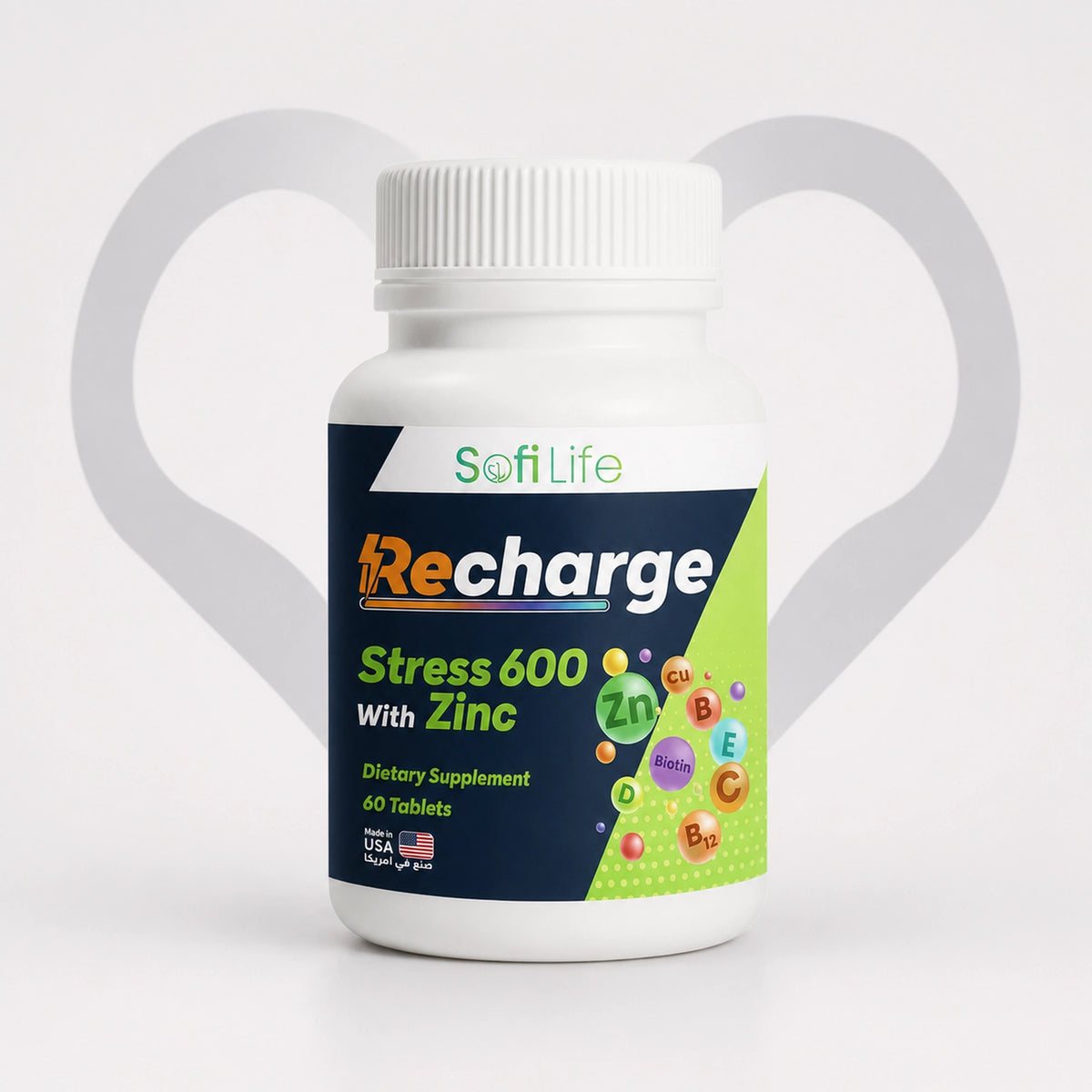 SofiLife Recharge Stress 600 With Zinc (60 Tablets)