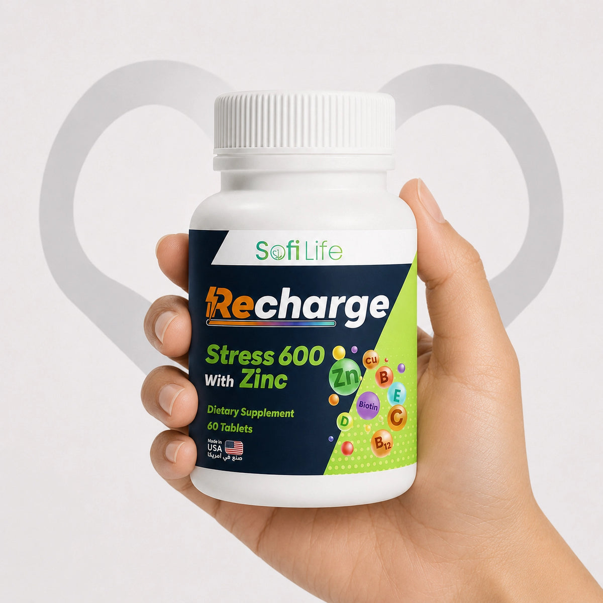 SofiLife Recharge Stress 600 With Zinc (60 Tablets)